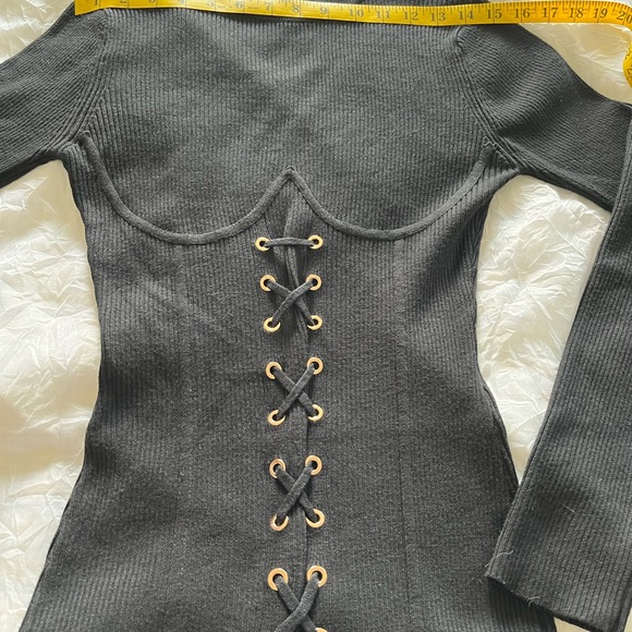 Say What Ribbed Long Sleeve Dress - Picture 2 of 10